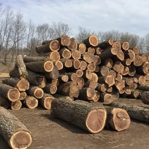 madera nogal sin secar con corteza