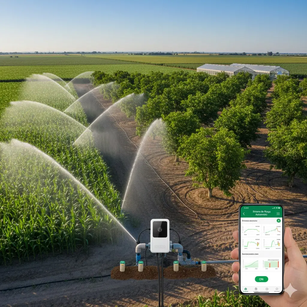 como funciona un sistema de riego automatizado